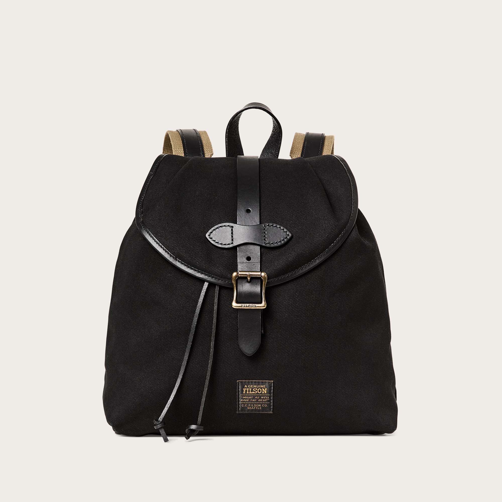 Black nylon backpack purse on sale