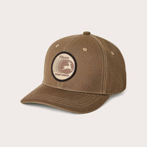 Dry tin cloth logger cap von Filson | Marsh olive s (Brown)