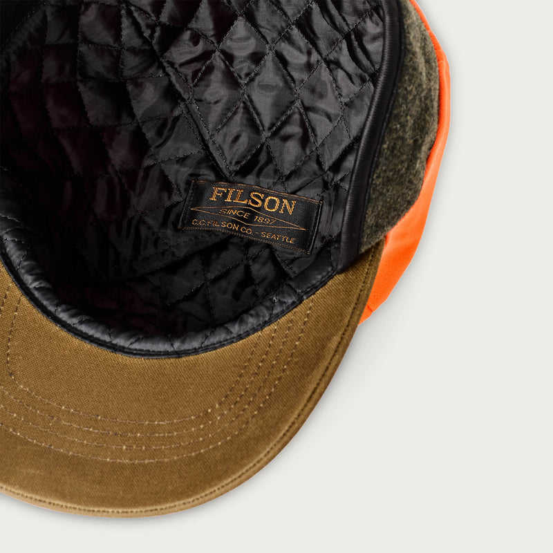 Insulated blaze/tin cloth cap von Filson | Desert tan / blaze o (Orange)