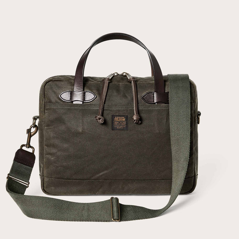 Tin cloth compact briefcase von Filson | Otter green (Green)