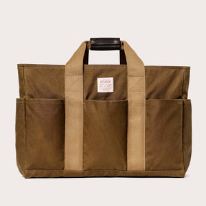 Tin cloth open supply tote von Filson | Dark tan (Beige)