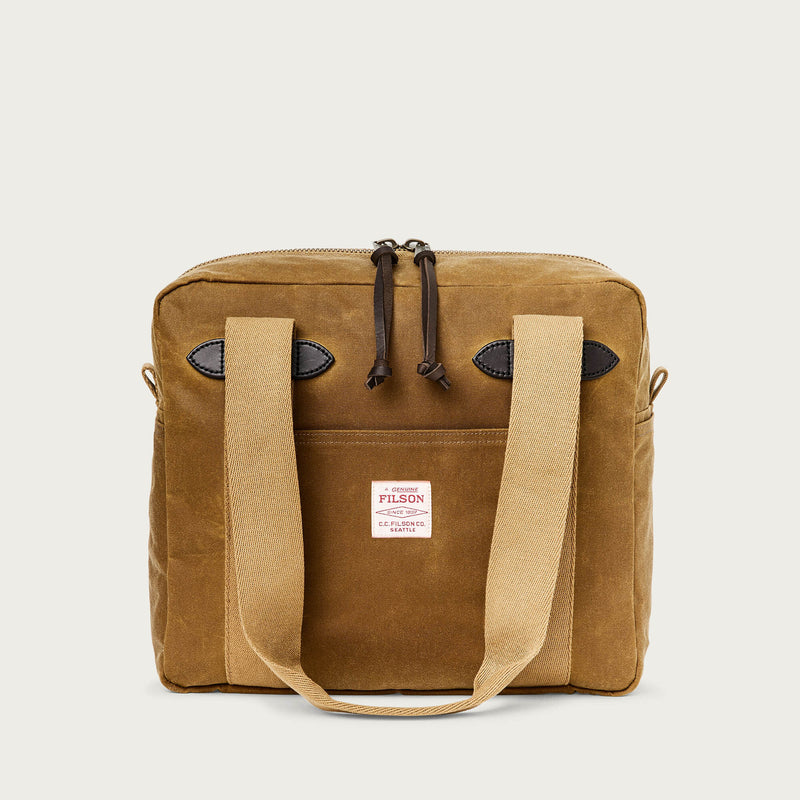 Tin cloth zipper tote bag von Filson | Dark tan (Brown)