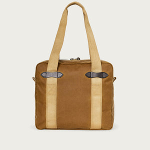 Tin cloth zipper tote bag von Filson | Dark tan (Brown)