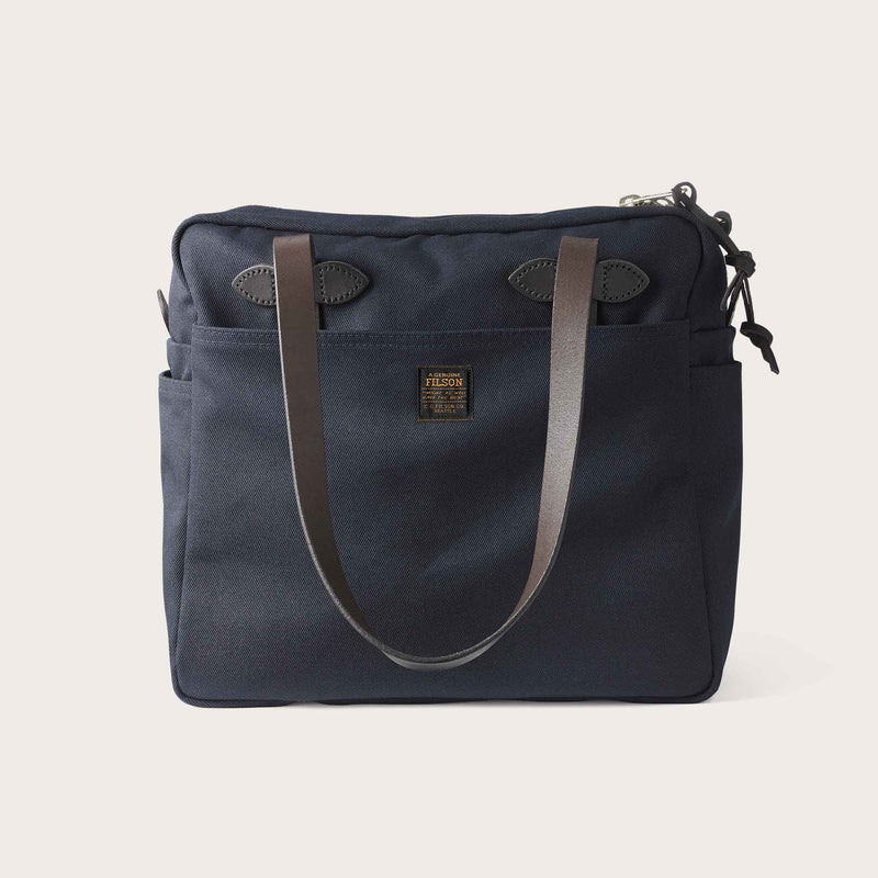 Rugged twill tote bag with zipper by Filson | Navy (Navy)