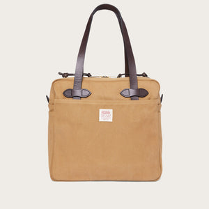 Rugged twill tote bag with zipper by Filson | Tan (Beige)