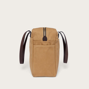 Rugged twill tote bag with zipper by Filson | Tan (Beige)