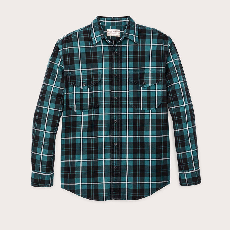 Lightweight alaskan guide shirt di Filson | Blue / faded black / white pla (Blue)