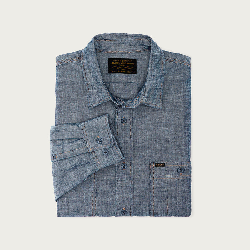 Chambray cpo shirt von Filson | Rinsed indigo chambray (Blue)