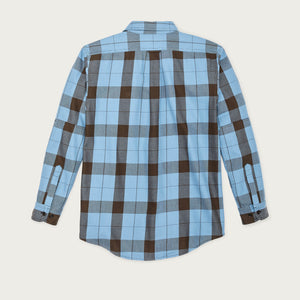 Vintage wash alaskan guide shirt von Filson | Blue / dark brown pl (Blue)