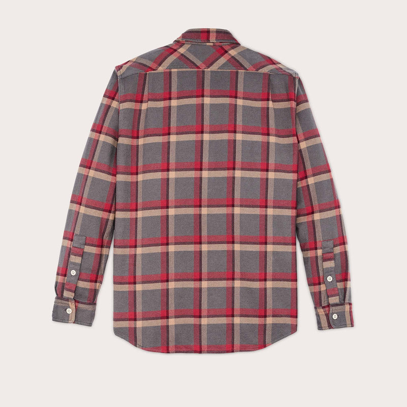 Vintage flannel work shirt von Filson | Gray red mu (Multicolor)