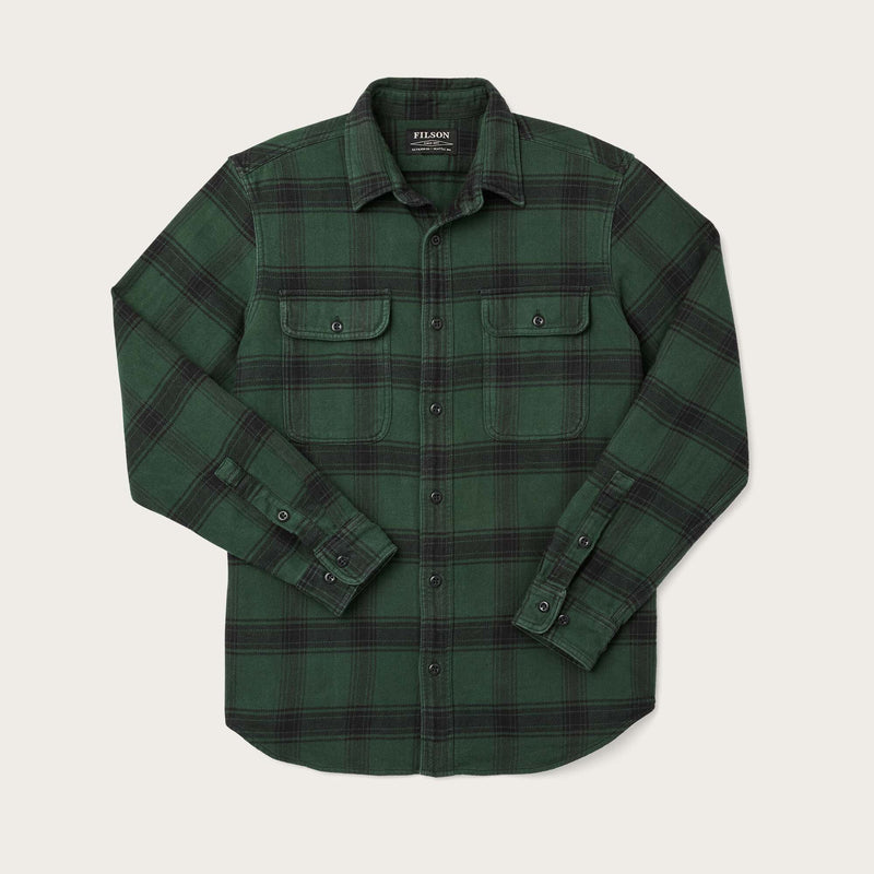 Vintage flannel work shirt von Filson | Green / black (Green)