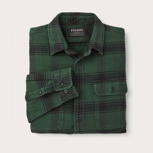 Vintage flannel work shirt von Filson | Green / black (Green)