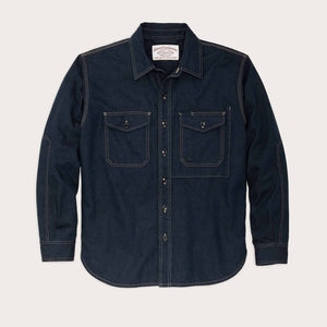 Lined denim work shirt di Filson | Mid-wash indigo (Blue)