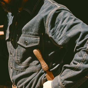 Lined denim work shirt di Filson | Mid-wash indigo (Blue)