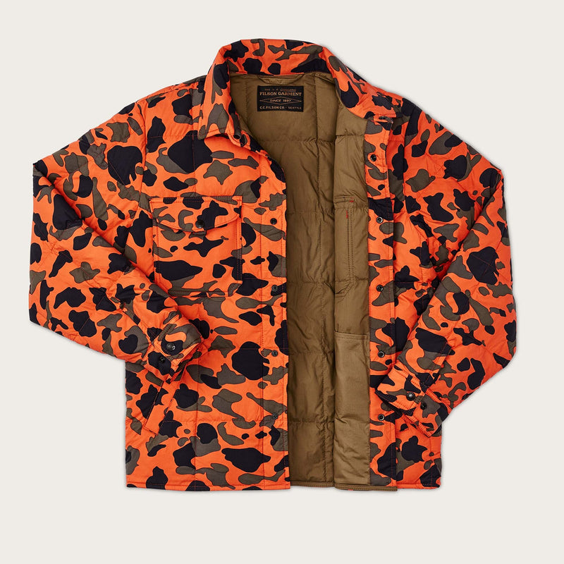 Lightweight down jac-shirt von Filson | Flame camo (Orange)