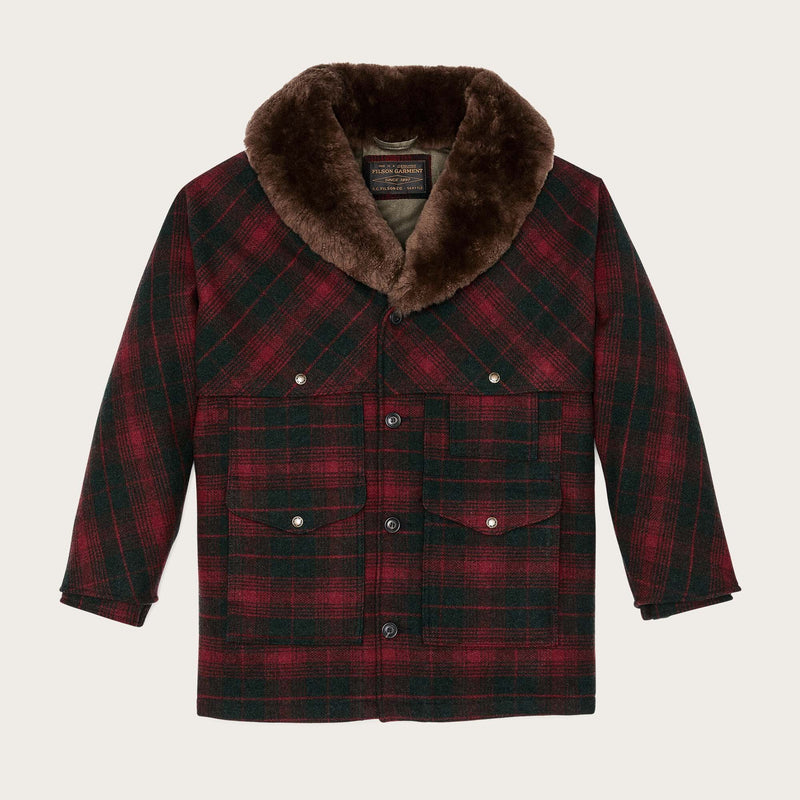 Lined mackinaw wool packer coat von Filson | Burgundy dark (Red)