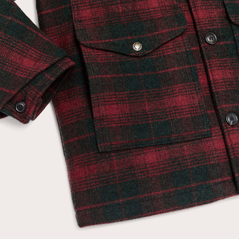 Lined mackinaw wool packer coat von Filson | Burgundy dark (Red)