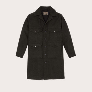 Long mackinaw wool cruiser by Filson | Peat black (Gray)