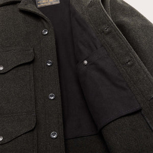 Long mackinaw wool cruiser von Filson | Peat black (Gray)