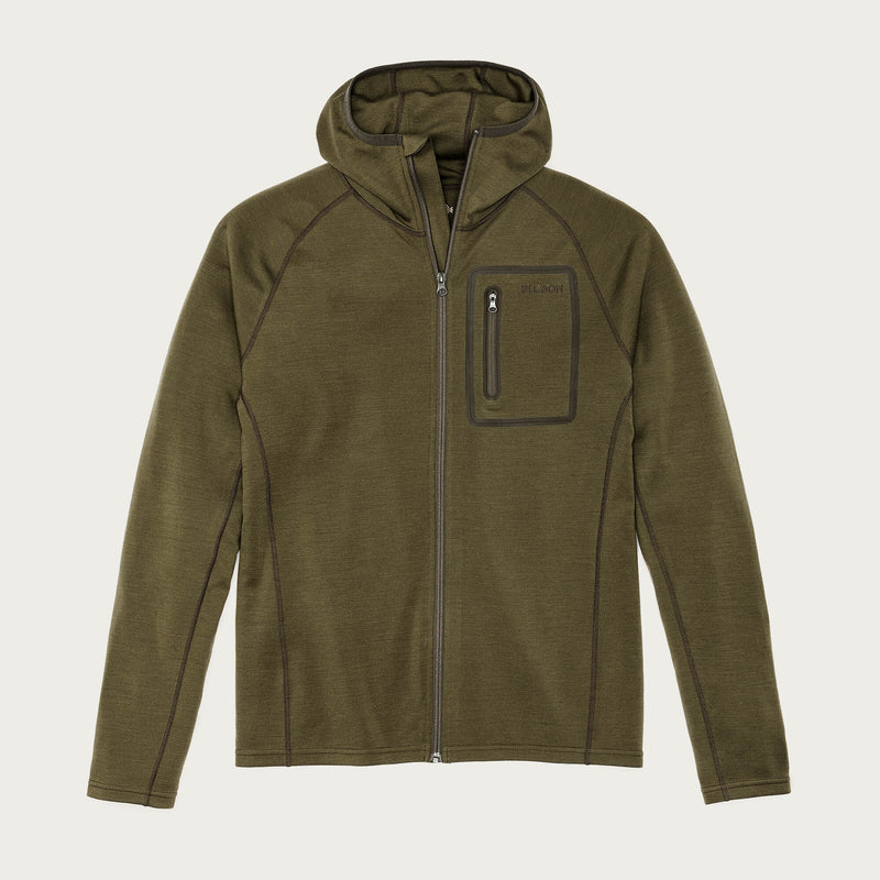 400g merino wool hoodie von Filson | Dark olive (Green)