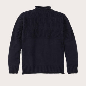 Wool roll neck fisherman's sweater von Filson | Navy (Blue)