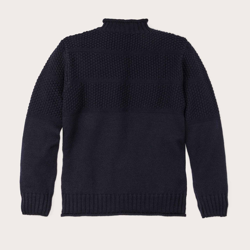 Wool roll neck fisherman's sweater von Filson | Navy (Blue)