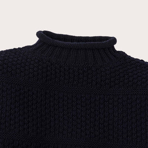 Wool roll neck fisherman's sweater von Filson | Navy (Blue)