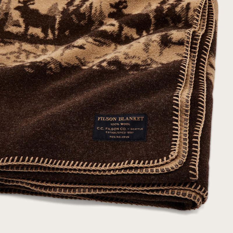 Jacquard wool blanket di Filson | Brown khaki m (Brown)