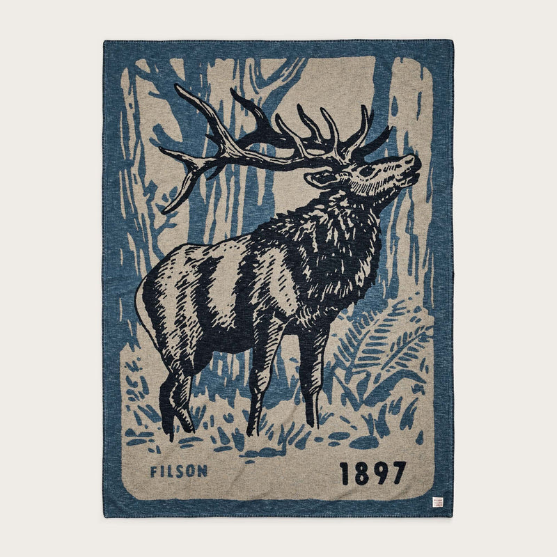 Cotton blanket von Filson | Blue / elk woods (Blue)