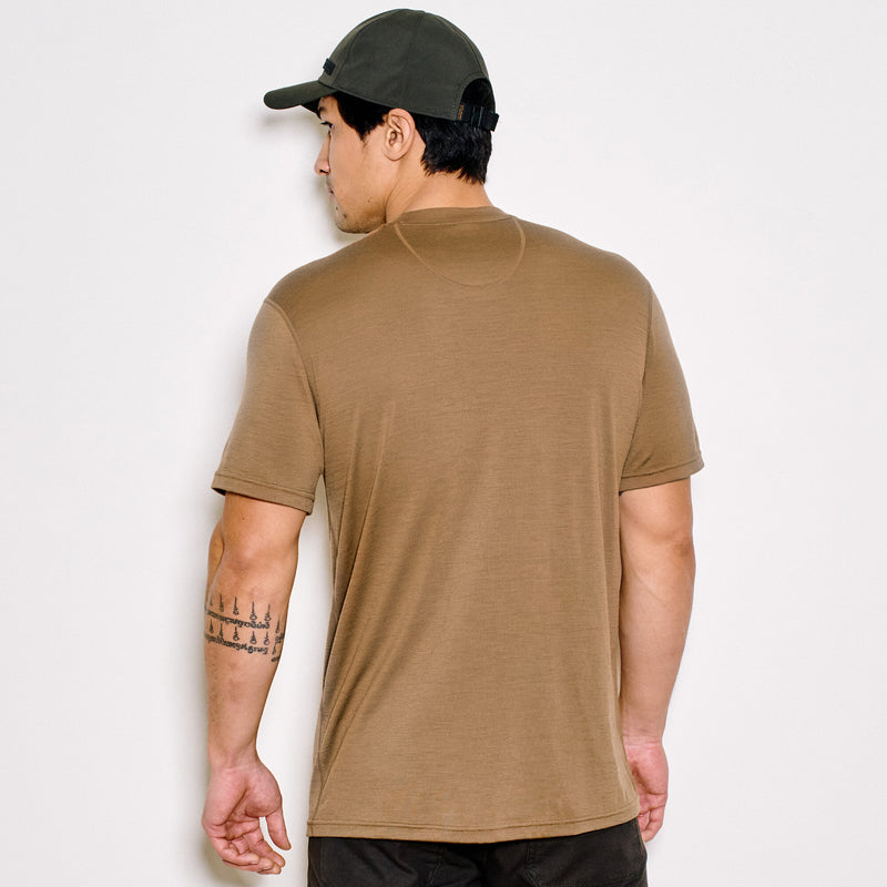 210g merino wool short sleeve crew by Filson | Rugged tan (Brown)