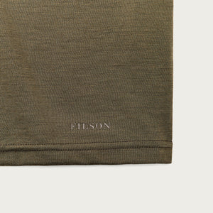 210g merino wool short sleeve crew di Filson | Dark olive (Green)