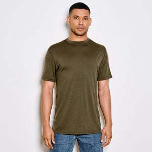 210g merino wool short sleeve crewneck by Filson | Dark olive (Green)