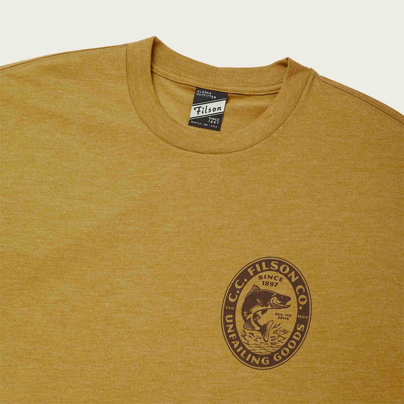 Buckshot t-shirt von Filson | Gold heather skagit river (Yellow)