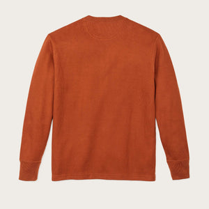 Waffle knit henley di Filson | Rust (Red)