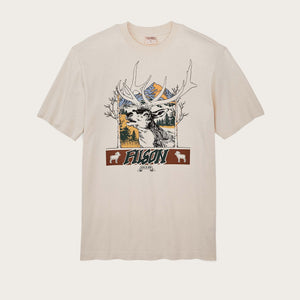 Frontier graphic t-shirt von Filson | Birch elk mou (Beige)