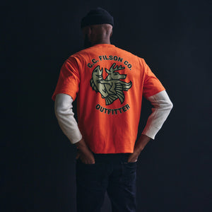 Frontier graphic t-shirt di Filson | Flame deco sp (Orange)