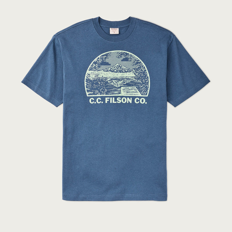 Frontier graphic t-shirt von Filson | Light blue / mountai (Blue)