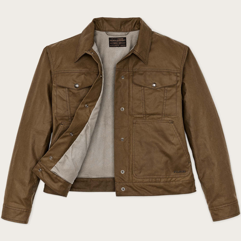 Women's short lined cruiser jacket by Filson | Dark tan (Beige)