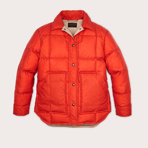 Women's waxed down barn coat by Filson | Campfire (Orange)