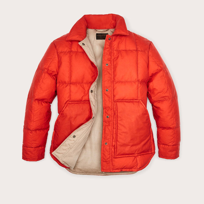 Women's waxed down barn coat by Filson | Campfire (Orange)