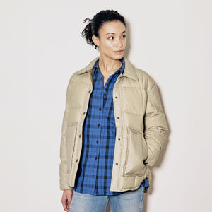 Women's waxed down barn coat by Filson | Light tan (Beige)