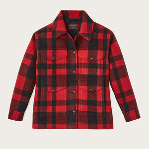 Women's mackinaw wool cruiser jacket von Filson | Redblack plaid (Red)