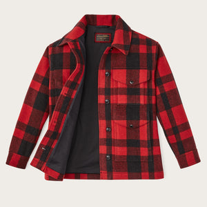 Women's mackinaw wool cruiser jacket von Filson | Redblack plaid (Red)