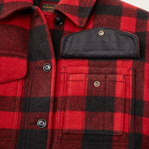 Women's mackinaw wool cruiser jacket von Filson | Redblack plaid (Red)