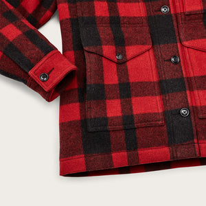 Women's mackinaw wool cruiser jacket von Filson | Redblack plaid (Red)