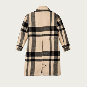 Women's wool long cruiser coat di Filson | Natural black (Beige)