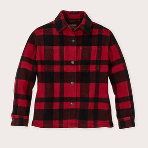 Women's wool overshirt by Filson | Red/black plaid (Red)