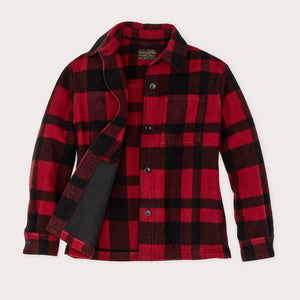 Women's wool overshirt by Filson | Red/black plaid (Red)