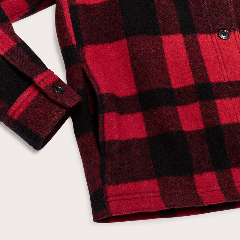 Women's wool overshirt by Filson | Red/black plaid (Red)