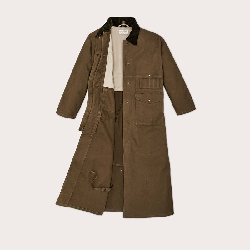 Women's dry tin duster coat di Filson | Marsh olive (Green)